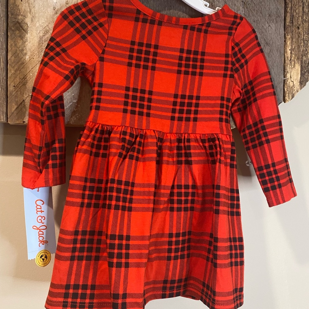 Cat & Jack Red Ruffled Buttoned Sundress - Picture 5 of 6